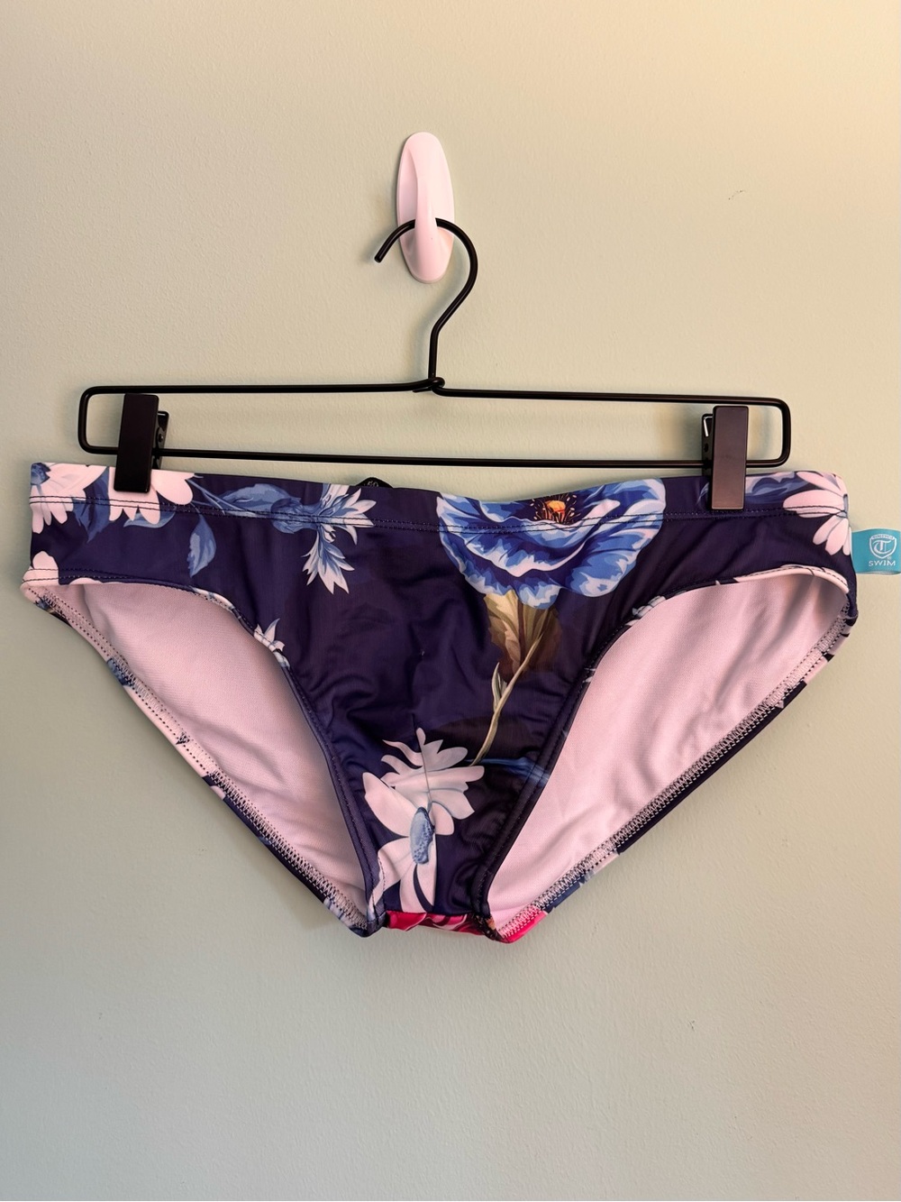 Men's Timoteo Lakeshore Low Rise Swim Brief in Floral Navy - XL (35-36)